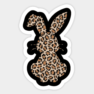 Leopard Bunny Rabbit Funny Easter Costume Sticker